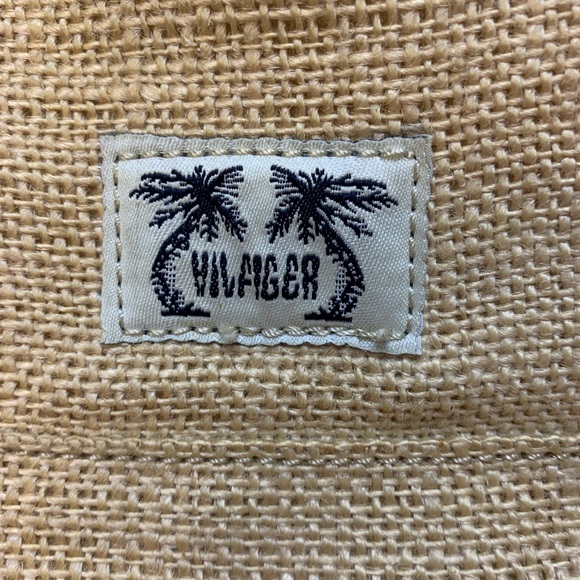 Tommy Hilfiger Tan Jute Tote with Bamboo Handles - Picture 2 of 7